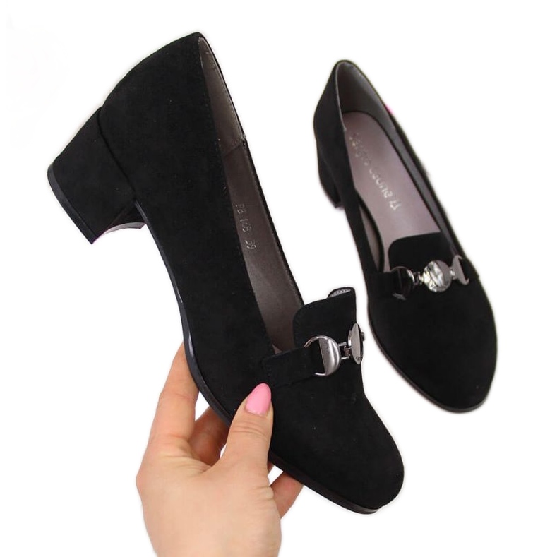 Sergio Leone SK332A mustat lohkokengät