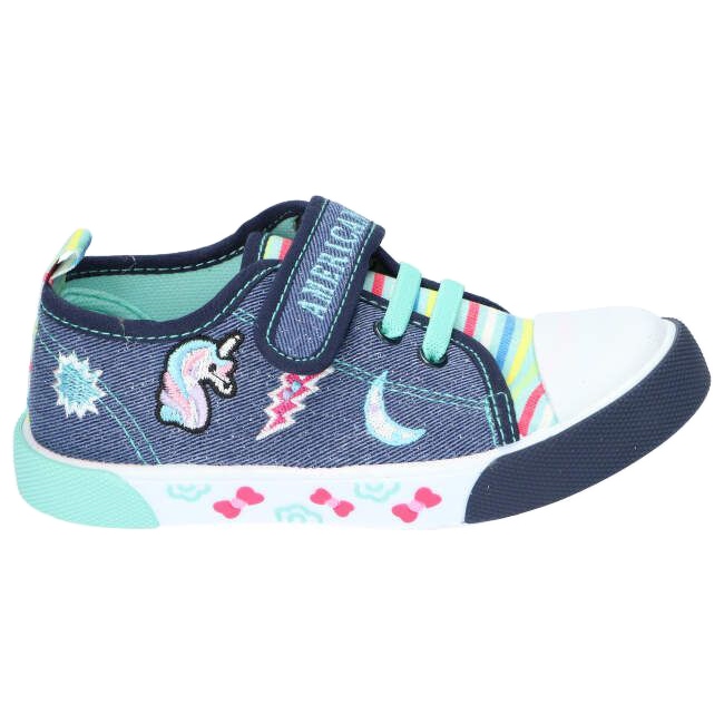 American Club Velcro Boys Sneakers American Ten14/22 Farku -nahkainen insertti sininen