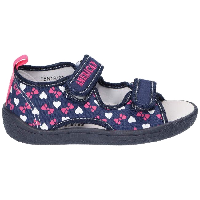 American Club Amerikkalaiset sandaalit tossut, nahkainen sisäosa TEN19 / 22 Tummansininen laivastonsininen