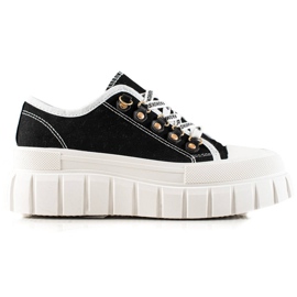 TRENDI Nauhat lenkkarit alustalla musta