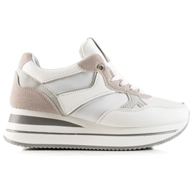 TRENDI Harmaa Sneaks On The Platform valkoinen