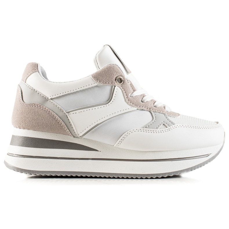 TRENDI Harmaa Sneaks On The Platform valkoinen