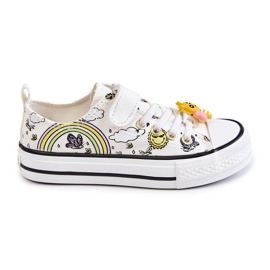 Vinceza Lasten tennarit, joissa tarrapainatus, valkoinen pitsi