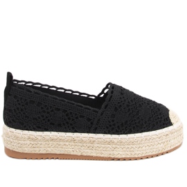 Alice Black Lace Espadrilles musta