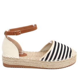 Gema Mustaraidalliset espadrillit beige