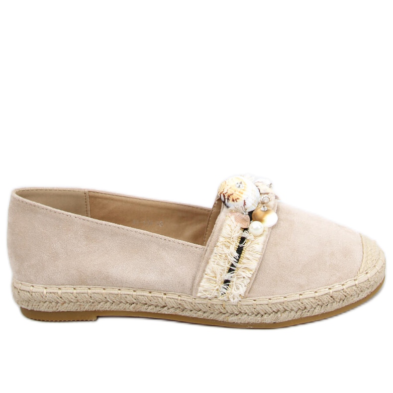 Lola Beige espadrillit kuorilla