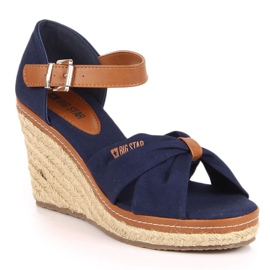 Wedge sandaalit Big Star W JJ274938 laivastonsininen ruskea tummansininen