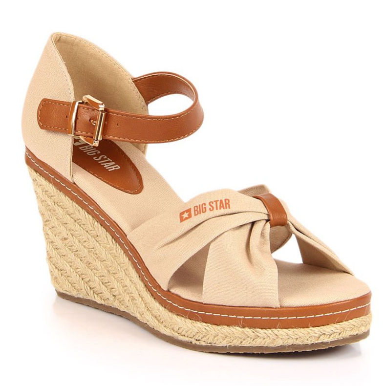 Wedge sandaalit Big Star W JJ274939 beige ruskea