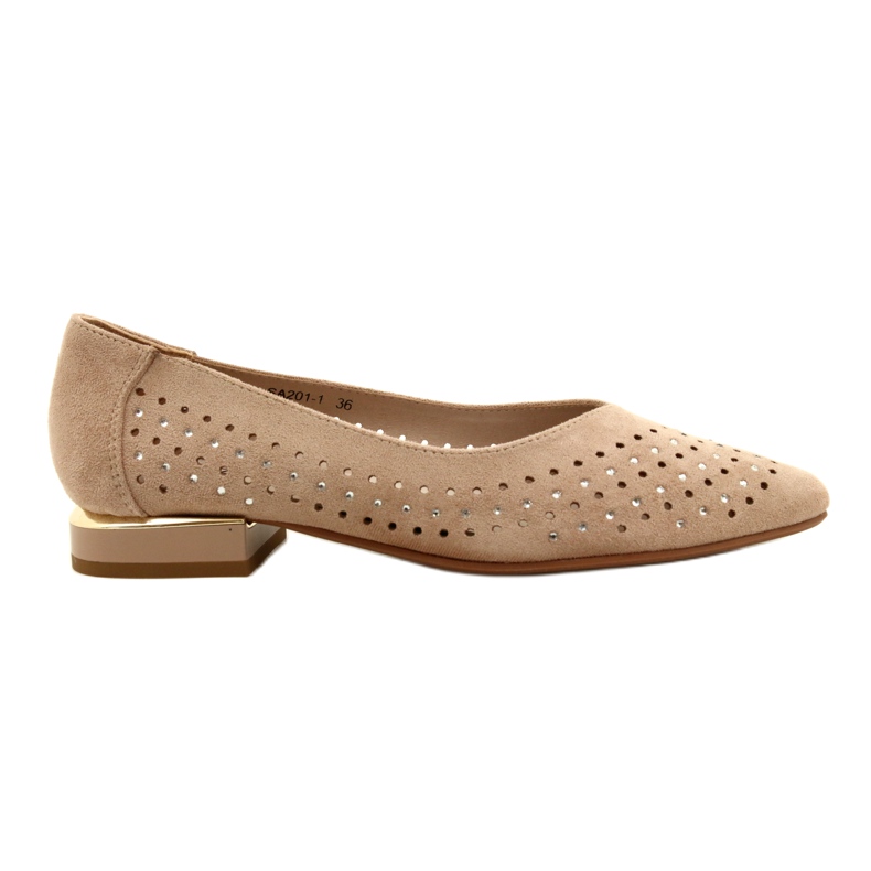 M.Daszyński Harjakatkoiset baleriinit paljeteilla Daszyński SA201-1 Beige