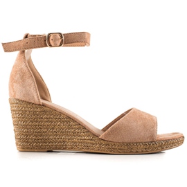 W. Potocki Suede Wedge Sandaalit Potocki beige