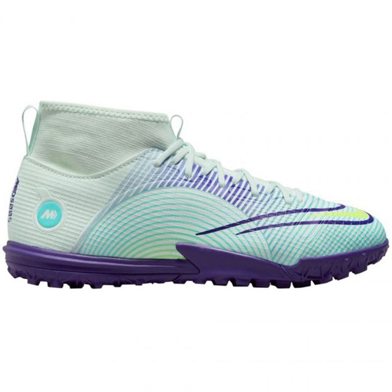 Nike Mercurial Superfly 8 Academy Mds Tf Jr DN3776 375 jalkapallokengät monivärinen vihreä