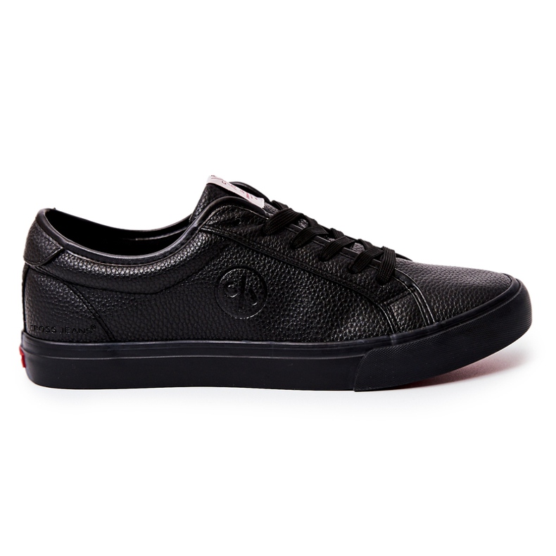 Miesten nahkalenkkarit Cross Jeans JJ1R4022C musta