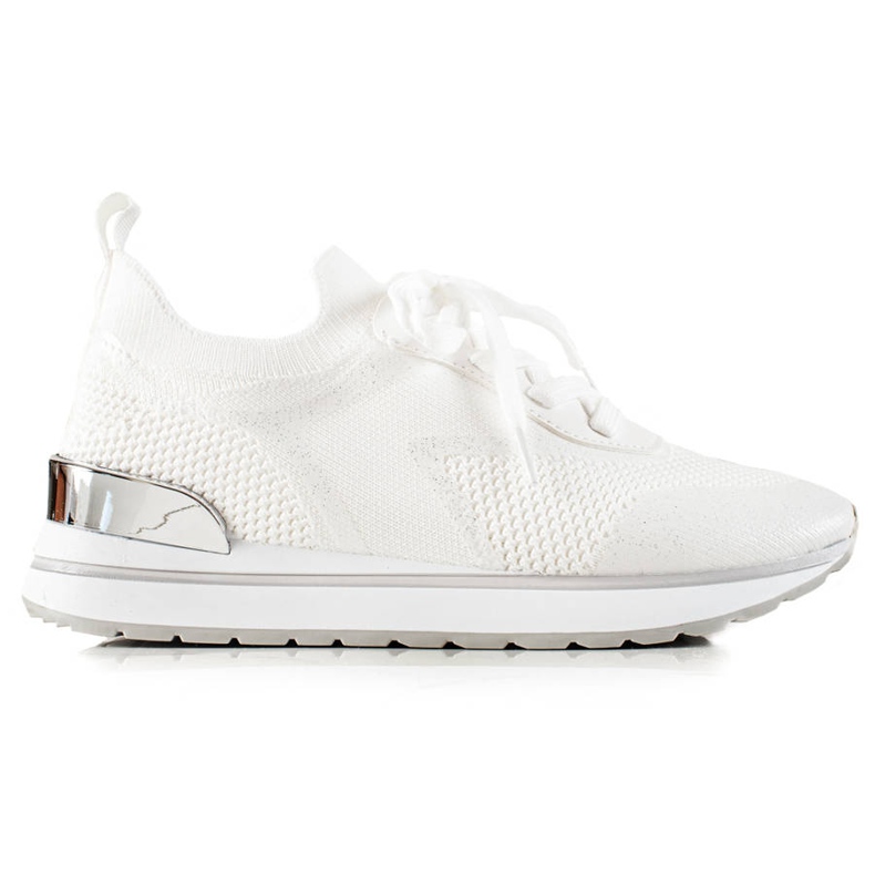 TRENDI Valkoiset kengät glitterillä valkoinen