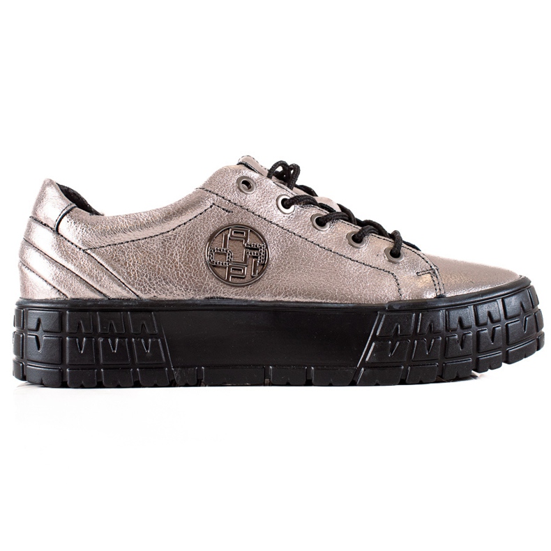 Filippo Nahkaiset lenkkarit alustalla beige