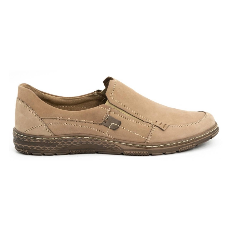Olivier Miesten nahkahousut 943MA beige