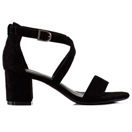 W. Potocki Sandaalit Korkokenkiin Potocki musta