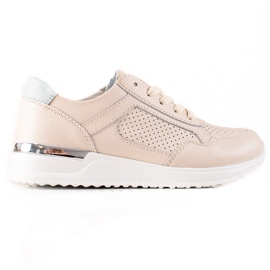 VINCEZA -nahkakengät beige