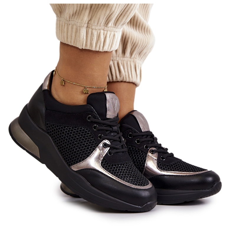 Vinceza Muodikkaat urheilukengät Naisten tennarit, mustat Danielle