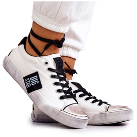 Naisten tennarit Big Star JJ274350 Valkoiset ja mustat tennarit valkoinen