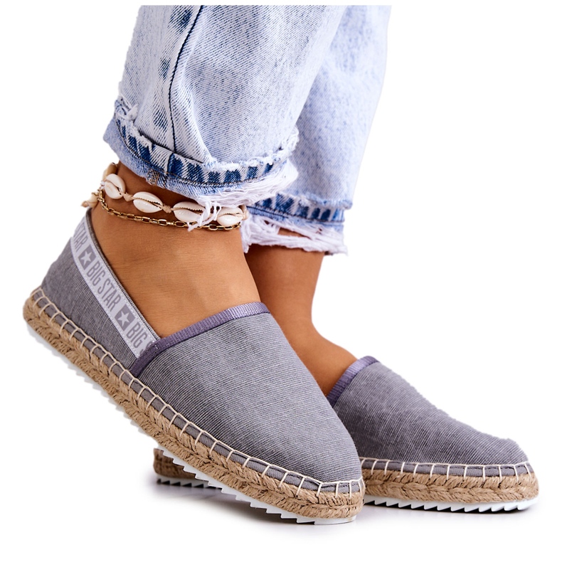 Slip-on espadrillit Big Star JJ274876 Harmaa