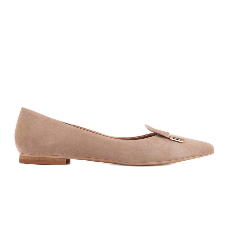 Marco Shoes Ballerinat koristeellisella kielellä beige