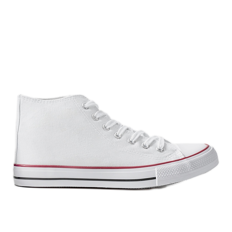 Rood valkoiset nilkkalenkkarit valkoinen