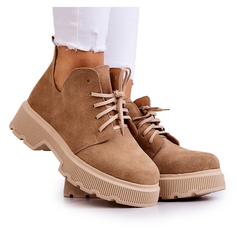 Kengät massiivisessa pohjassa Nicole 2701/060 beige