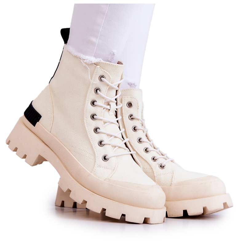 S.Barski Naisten tennarit, saappaat, vaalea beige Larina