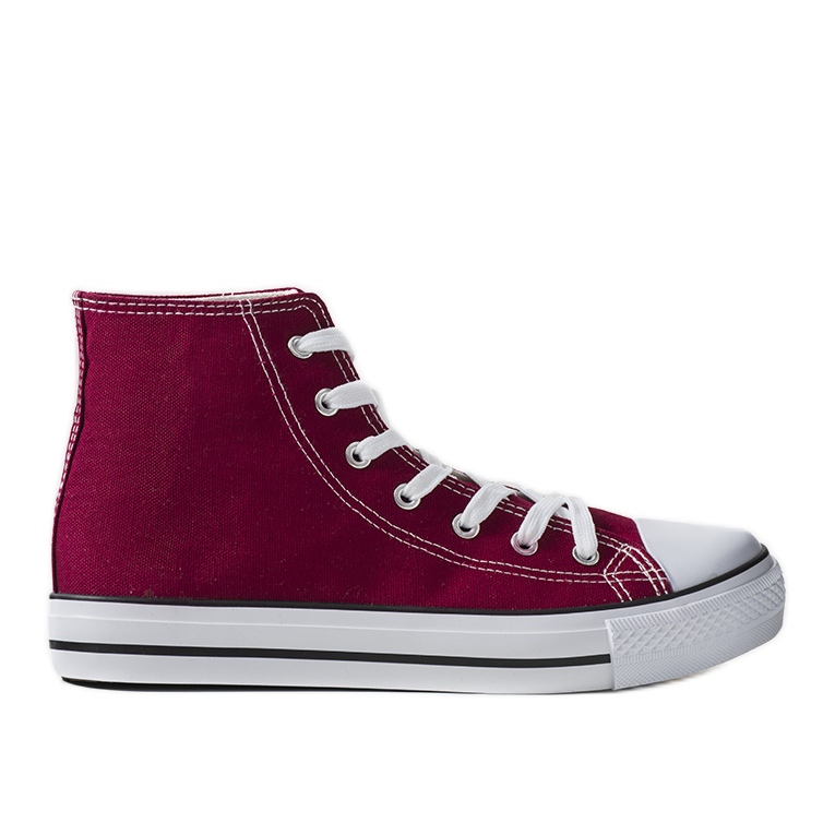 Bagwellin viininpunaiset nilkkakorkeat lenkkarit punainen