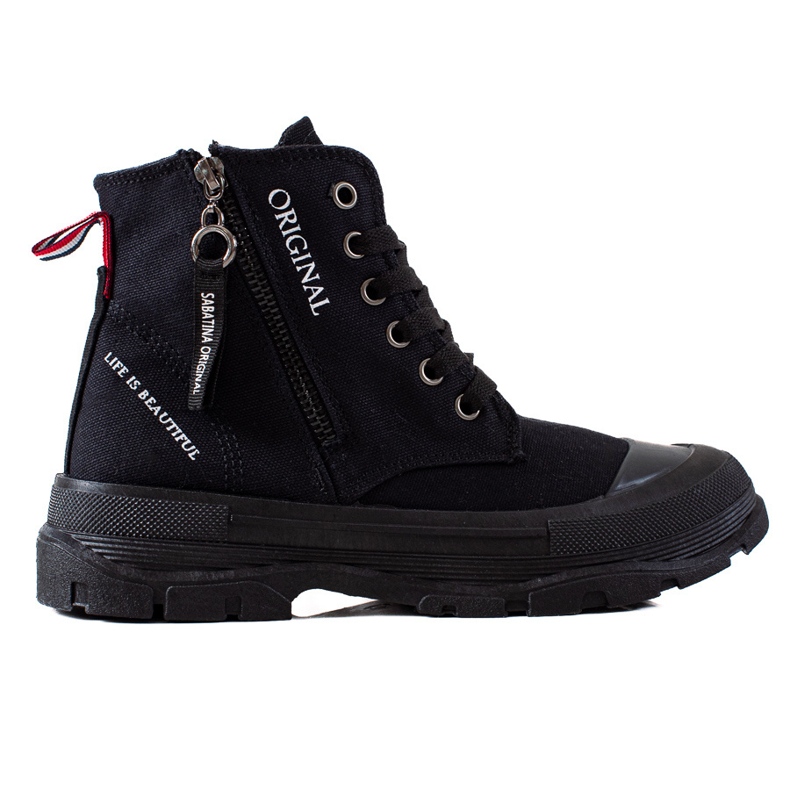 Sabatina Vetoketjulliset lenkkarit musta