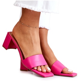 FJ1 Pink Netty nahkaiset tossut kantapäässä vaaleanpunainen