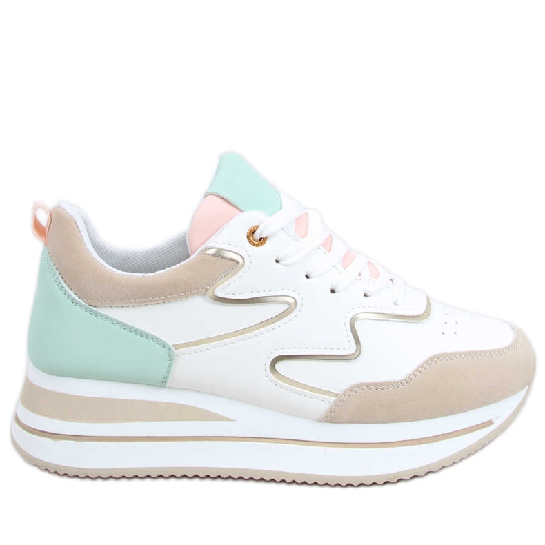 Korkeapohjaiset Devi Beige urheilukengät monivärinen