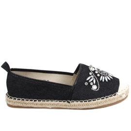 Espadrillit Birbal Black -kivillä musta
