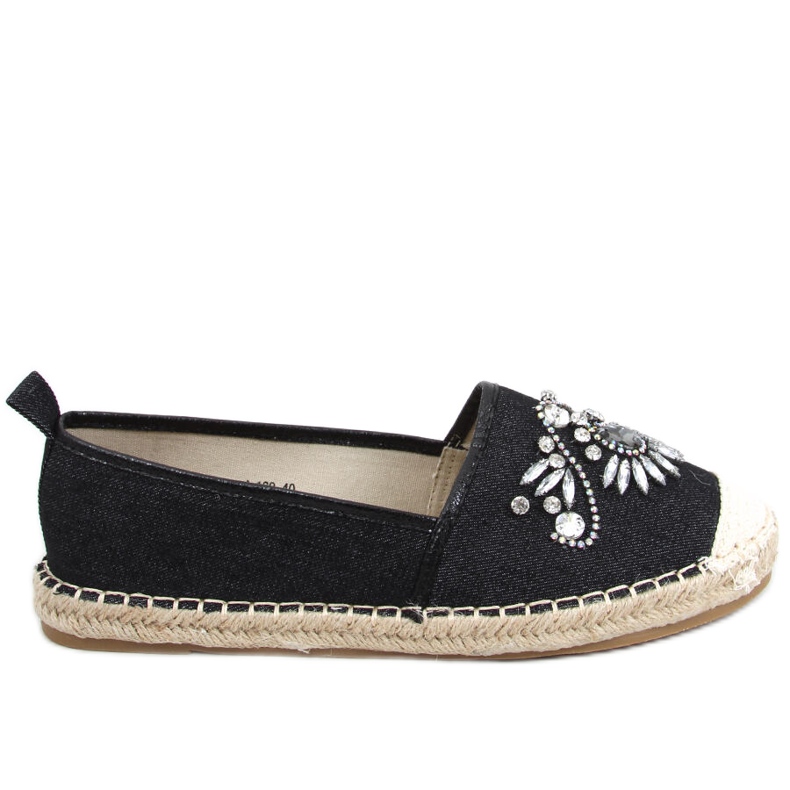 Espadrillit Birbal Black -kivillä musta