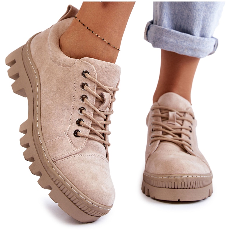 S.Barski Naisten mokkanahkakengät Beige Mayson