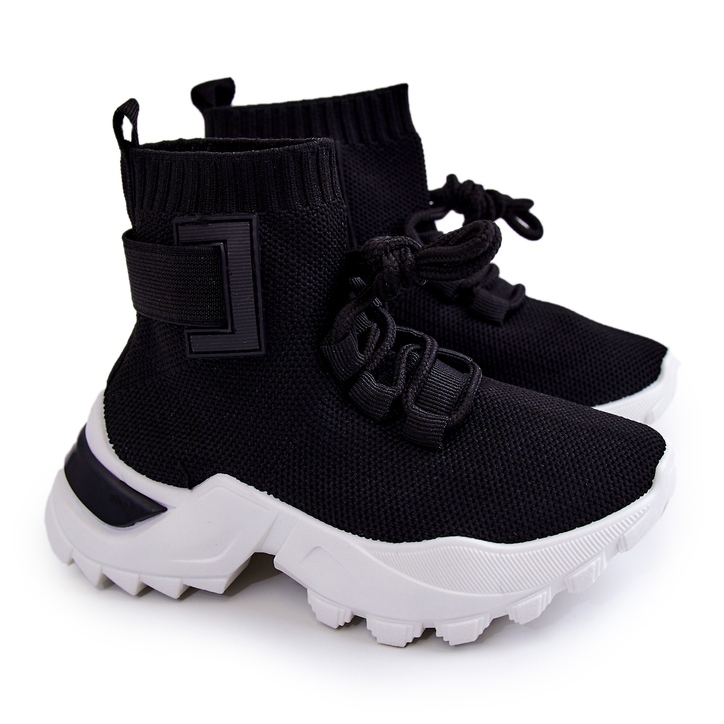 FR1 Lasten urheilukengät High Sock Black Nickie musta