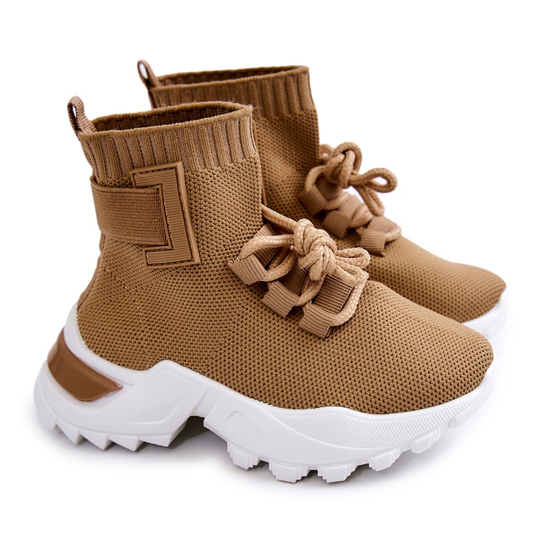 FR1 Lasten urheilukengät High Sock beige Nickie