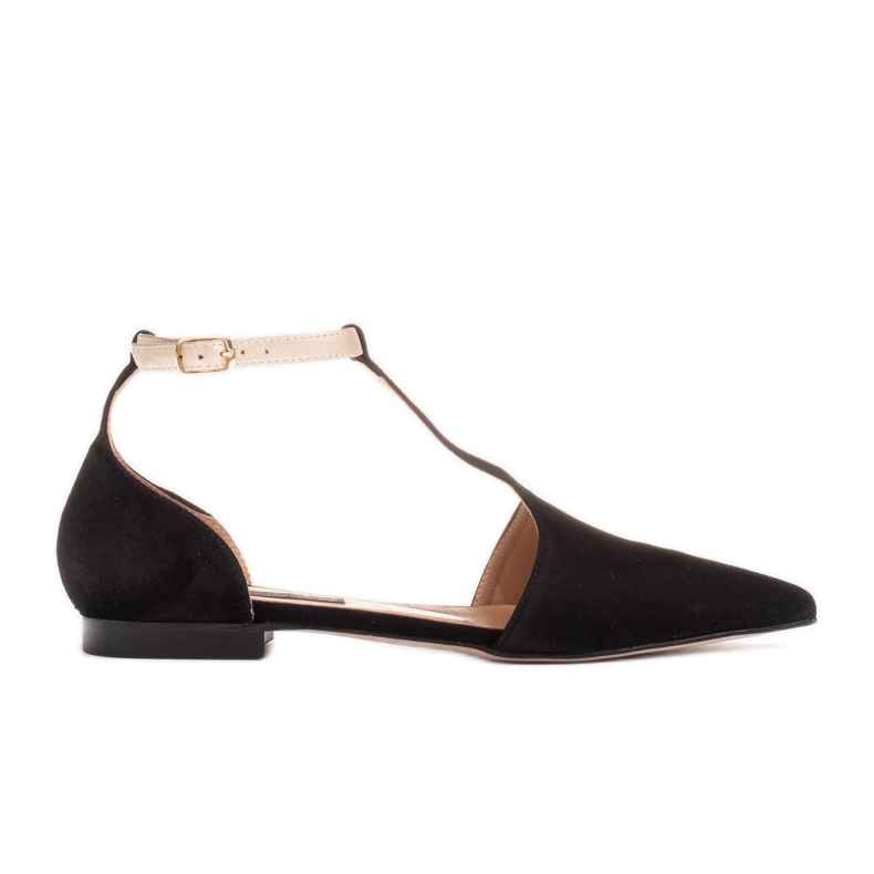 Marco Shoes Mokkasandaalit nilkkahihnalla musta