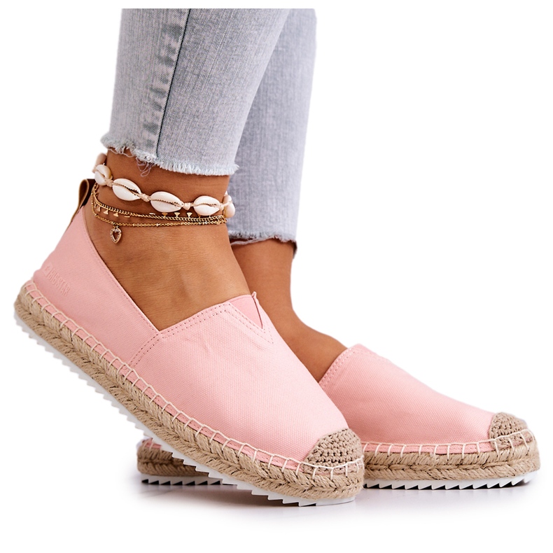 Espadrillit punotulla pohjalla Big Star HH274496 Pinkki vaaleanpunainen