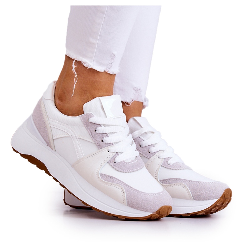 FG2 Valkoharmaat Coryse-sidotut urheilukengät valkoinen