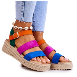 FS1 Naisten mokkanahka solki sandaalit monivärinen Corestra