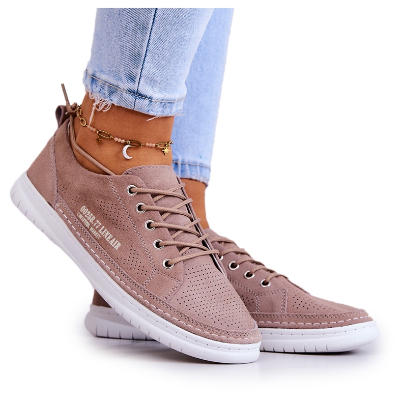 PE1 Naisten mokkanahkaiset tennarit, ruskea Cloesa