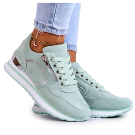 FB2 Mokkanahkaiset urheilukengät vaaleanvihreällä Riverside-tasolla