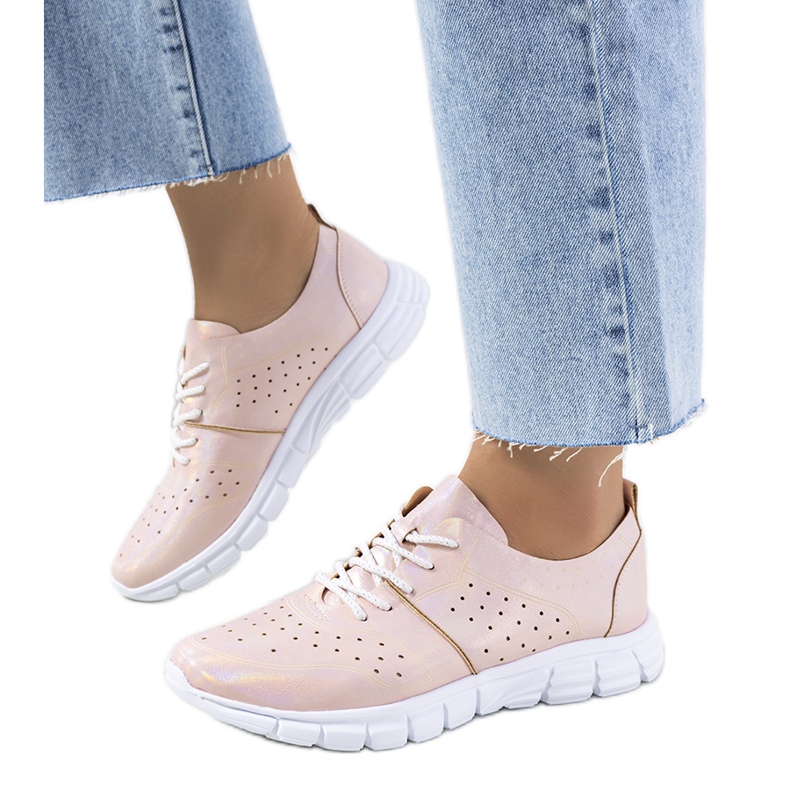 Enid Pink holografiset kouluttimet vaaleanpunainen