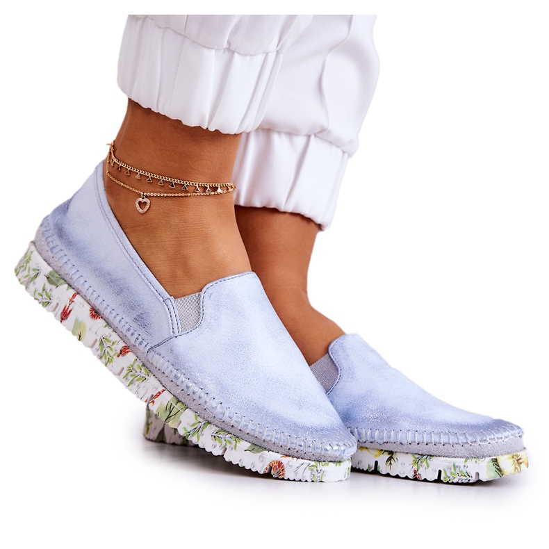 Naisten nahkakengät Maciejka 03512-40 Vaaleansininen