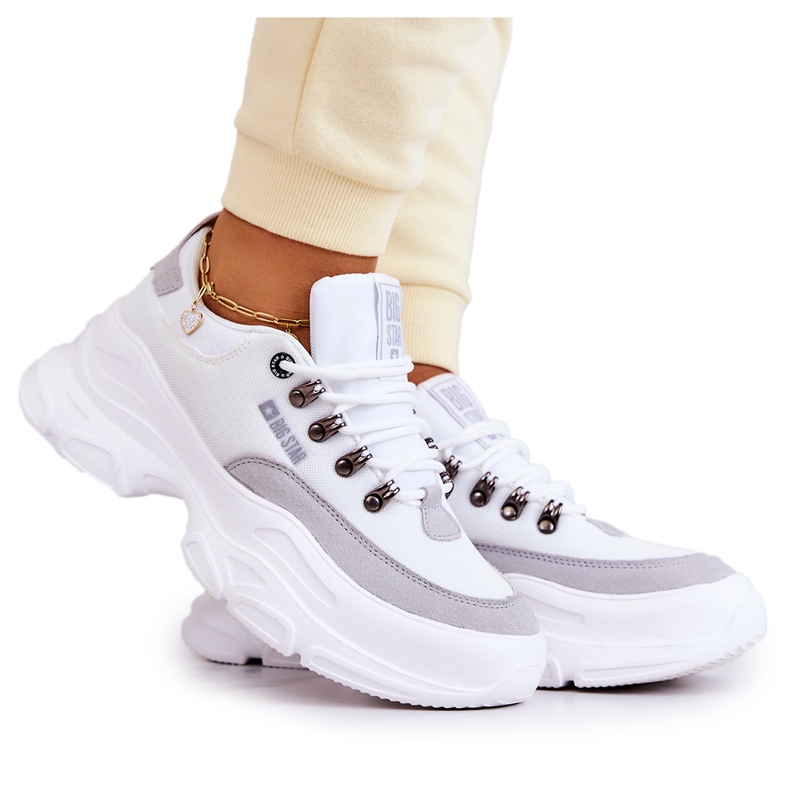 Naisten urheilukengät Sneakers Big Star JJ274A220 Valkoinen