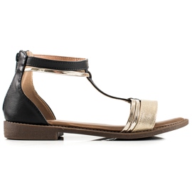 W. Potocki Potocki mustat sandaalit kultainen