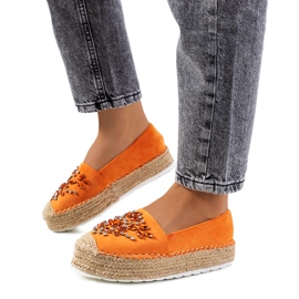 Oranssit espadrillit Leer-kuutiozirkonialla