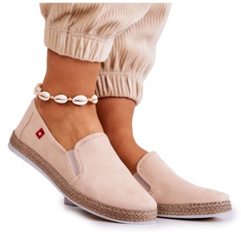 Naisten espadrillit Slip-On Big Star JJ276001 beige