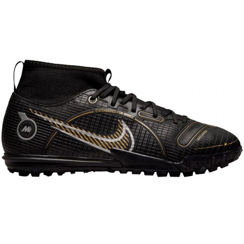 Nike Mercurial Superfly 8 Academy Tf Jr DJ2864 054 jalkapallokengät musta musta